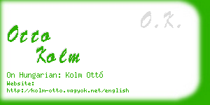 otto kolm business card