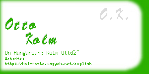 otto kolm business card